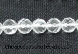 CCC253 15.5 inches 10mm faceted round grade A natural white crystal beads