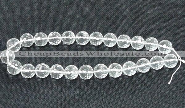 CCC256 15.5 inches 16mm faceted round grade A natural white crystal beads