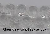 CCC500 15.5 inches 8*12mm faceted teardrop white crystal beads