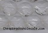 CCC506 15.5 inches 16mm faceted coin natural white crystal beads