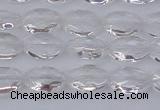 CCC512 15.5 inches 8*12mm faceted oval natural white crystal beads