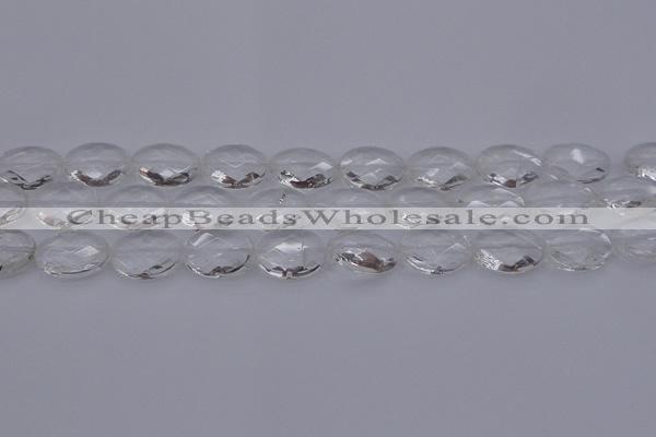 CCC516 15.5 inches 15*20mm faceted oval natural white crystal beads