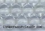 CCC637 15 inches 8mm round white crystal beads, 2mm hole