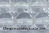 CCC638 15 inches 10mm round white crystal beads, 2mm hole