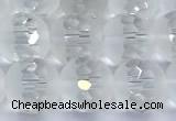 CCC641 15 inches 8mm faceted round white crystal beads