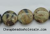 CCD03 15.5 inches 16mm flat round cordierite beads wholesale