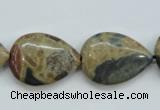 CCD08 15.5 inches 18*25mm flat teardrop cordierite beads wholesale