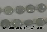 CCE10 15.5 inches 10mm flat round natural celestite gemstone beads