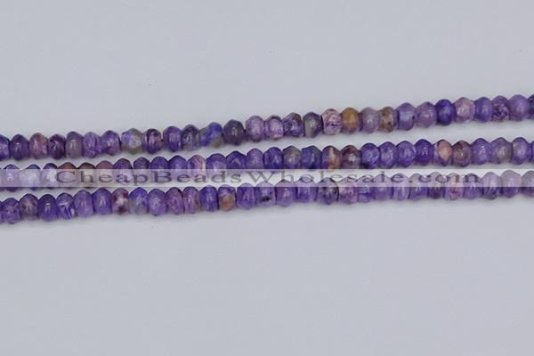 CCG116 15.5 inches 4*7mm rondelle charoite gemstone beads