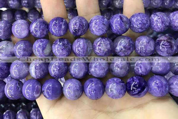 CCG151 15.5 inches 13mm round charoite gemstone beads