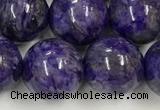 CCG313 15.5 inches 12mm round dyed charoite beads wholesale