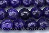 CCG325 15 inches 6mm round dyed charoite beads