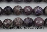 CCG53 15.5 inches 10mm faceted round natural charoite beads