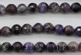 CCG56 15.5 inches 7mm faceted round natural charoite beads