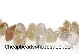 CCH11 16 inches quartz rutilated chips gemstone beads wholesale