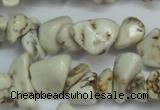 CCH232 34 inches 5*8mm white howlite turquoise chips beads wholesale