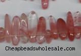 CCH341 15.5 inches 5*20mm cherry quartz chips beads wholesale