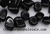 CCH640 15.5 inches 6*8mm - 10*14mm black agate chips beads