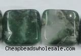 CCJ04 15.5 inches 25*25mm square natural African jade beads wholesale