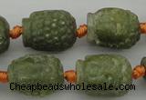 CCJ231 15.5 inches 13*18mm carved buddha China jade beads