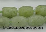 CCJ323 15.5 inches 12*16mm - 13*18mm carved drum China jade beads