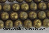 CCJ351 15.5 inches 8mm carved round plated China jade beads