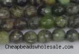 CCJ421 15.5 inches 6mm faceted round dendritic green jade beads