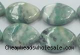 CCJ52 15.5 inches 18*25mm flat teardrop African jade gemstone beads