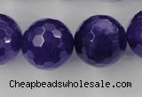 CCN1259 15.5 inches 20mm faceted round candy jade beads wholesale