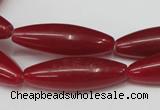 CCN135 15.5 inches 10*30mm rice candy jade beads wholesale