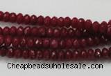 CCN1351 15.5 inches 3*5mm faceted rondelle candy jade beads