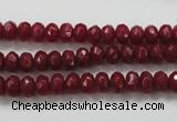 CCN1352 15.5 inches 4*6mm faceted rondelle candy jade beads