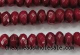 CCN1354 15.5 inches 6*10mm faceted rondelle candy jade beads