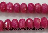 CCN1365 15.5 inches 8*12mm faceted rondelle candy jade beads