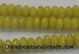 CCN1393 15.5 inches 5*8mm faceted rondelle candy jade beads