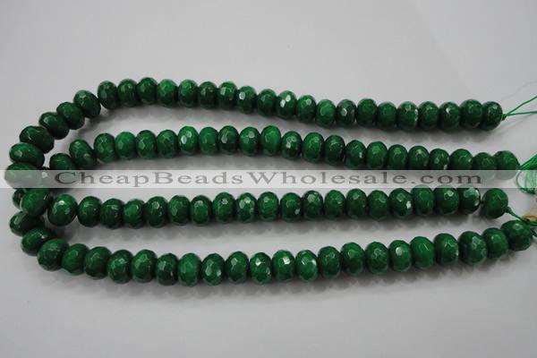 CCN1415 15.5 inches 8*12mm faceted rondelle candy jade beads