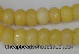 CCN151 15.5 inches 8*12mm faceted rondelle candy jade beads