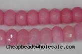 CCN152 15.5 inches 8*12mm faceted rondelle candy jade beads