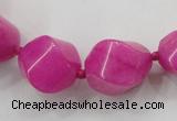 CCN1540 15.5 inches 10*14mm - 20*25mm twisted tetrahedron candy jade beads