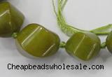 CCN1542 15.5 inches 10*14mm - 20*25mm twisted tetrahedron candy jade beads