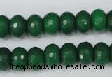 CCN157 15.5 inches 8*12mm faceted rondelle candy jade beads