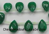 CCN1584 15.5 inches 10*14mm briolette candy jade beads wholesale