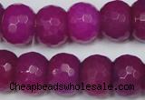 CCN167 15.5 inches 12*16mm faceted rondelle candy jade beads