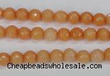 CCN1821 15 inches 6mm faceted round candy jade beads wholesale