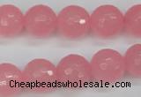 CCN1854 15 inches 12mm faceted round candy jade beads wholesale