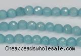 CCN1860 15 inches 4mm faceted round candy jade beads wholesale