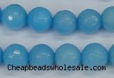 CCN1874 15 inches 12mm faceted round candy jade beads wholesale