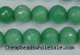 CCN1884 15 inches 12mm faceted round candy jade beads wholesale