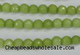 CCN1901 15 inches 6mm faceted round candy jade beads wholesale