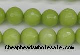 CCN1904 15 inches 12mm faceted round candy jade beads wholesale